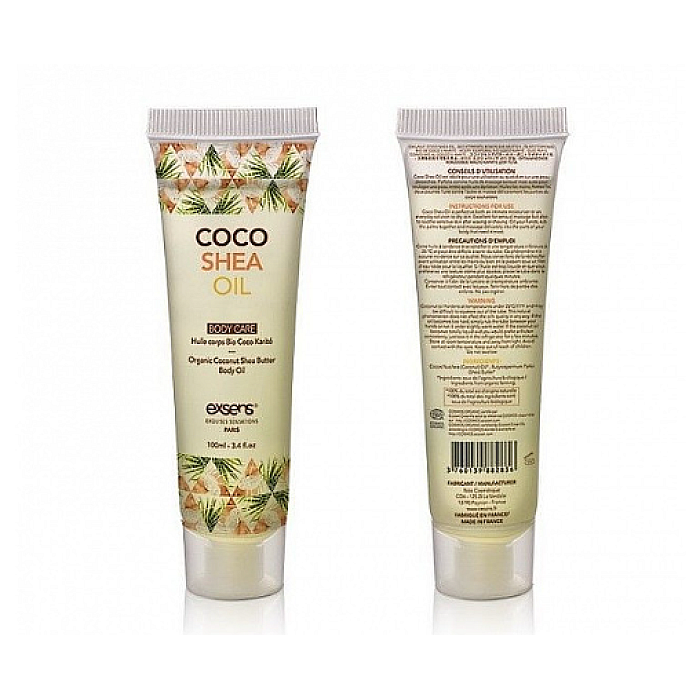 Органічна кокосова олія каріте (ши) для тіла EXSENS Coco Shea Oil 100 мл, сертифікат ECOCERT