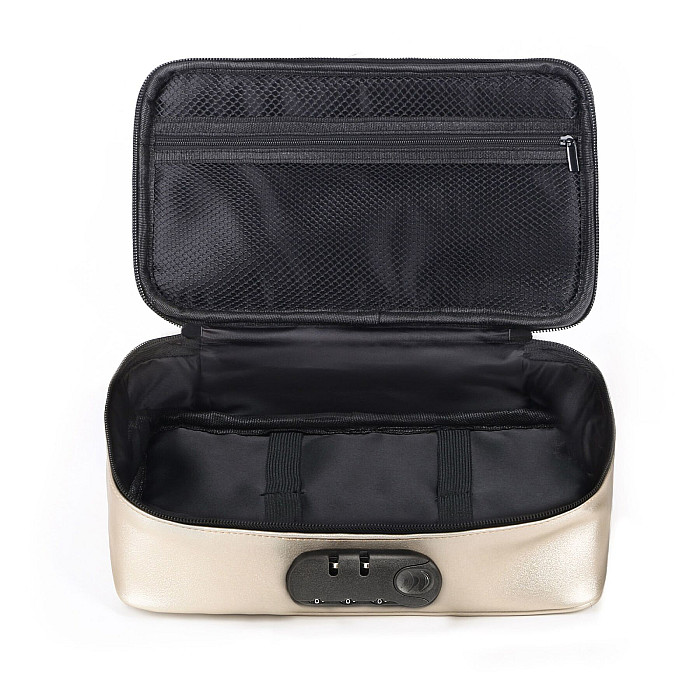 Кейс для игрушек Dorcel DISCREET BOX LUXURY GOLD, кодовый замок, 27×16×7,62 см