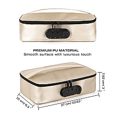Кейс для игрушек Dorcel DISCREET BOX LUXURY GOLD, кодовый замок, 27×16×7,62 см