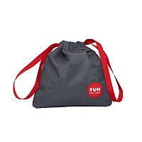 Сумка для секс-іграшок Fun Factory TOYBAG, S, сіра, кисет, 14x14 см