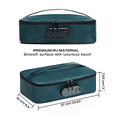 Кейс для игрушек Dorcel DISCREET BOX LUXURY GREEN, кодовый замок, 27×16×7,62 см