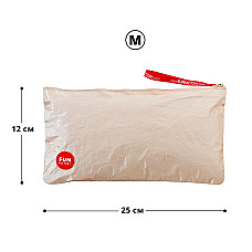 Сумка для секс-іграшок Fun Factory TOYBAG M, золотиста, на блискавці, 25x12 см