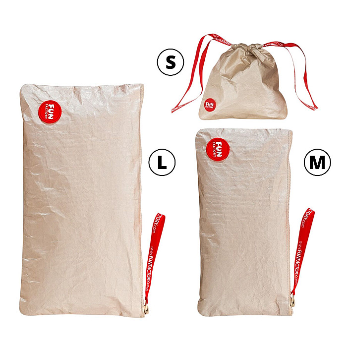 Сумка для секс-іграшок Fun Factory TOYBAG M, золотиста, на блискавці, 25x12 см