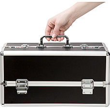 Великий кейс для зберігання секс-іграшок BMS Factory Large Lokable Vibrator Case Black, кодовий замо