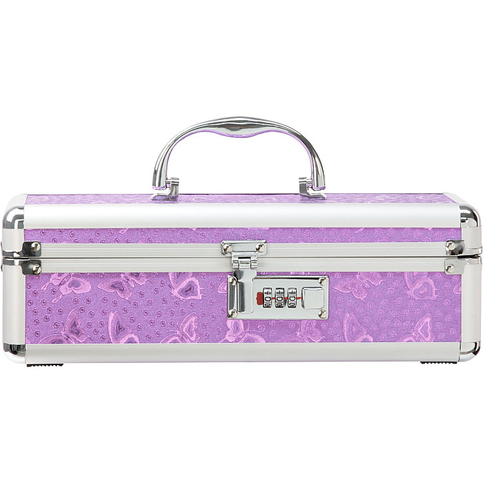 Кейс для зберігання секс-іграшок BMS Factory - The Toy Chest Lokable Vibrator Case Purple з кодовим