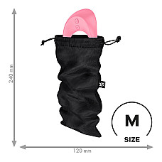 Мешочек для секс-игрушек Satisfyer Treasure Bag M, черный, на шнурке
