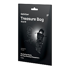Мешочек для секс-игрушек Satisfyer Treasure Bag M, черный, на шнурке