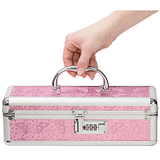 Кейс для зберігання секс-іграшок BMS Factory - The Toy Chest Lokable Vibrator Case Pink з кодовим за