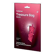 Мешочек для секс-игрушек Satisfyer Treasure Bag M, розовый, на шнурке