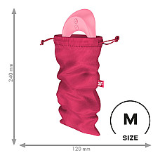Мешочек для секс-игрушек Satisfyer Treasure Bag M, розовый, на шнурке