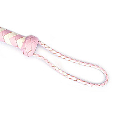Флоггер Liebe Seele White & Pink Leather Whip