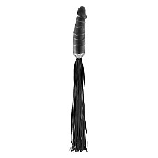 Флоггер с ручкой-дилдо Fetish Tentation Whip with Dildo Handle