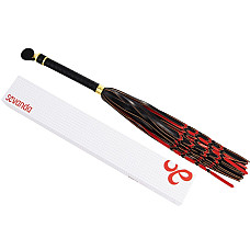 Флоггер LOCKINK SEVANDA Red & Black Braided Tail Flogger, красно-черный, хвосты с узелками