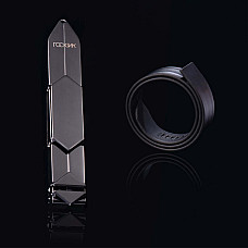 Регулируемая шлепалка LOCKINK Adjustable Slapper for Impact Play, черная, натуральная кожа