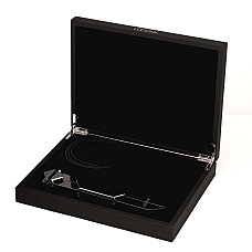 Регулируемая шлепалка LOCKINK Adjustable Slapper for Impact Play, черная, натуральная кожа