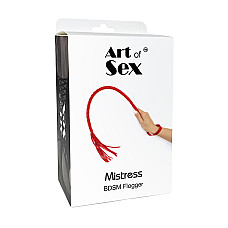 Плеть из экокожи Art of Sex - Mistress, красный