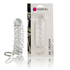 Насадка на член Dorcel Mr. Orgasm с кольцом для мошонки, ультрастимулирующий рельеф