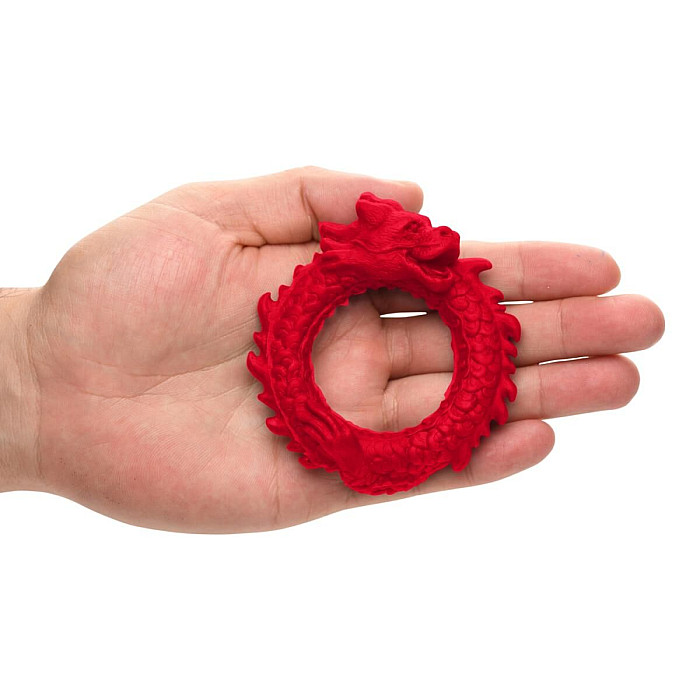 Эрекционное кольцо – дракон Creature Cocks Rise of the Dragon Silicone Penis Ring – Red, диаметр 4 см
