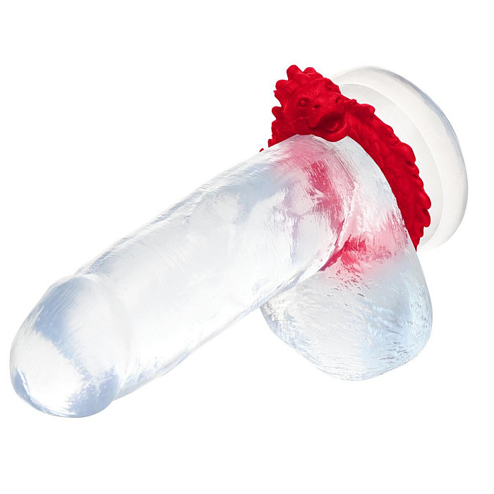 Эрекционное кольцо – дракон Creature Cocks Rise of the Dragon Silicone Penis Ring – Red, диаметр 4 см
