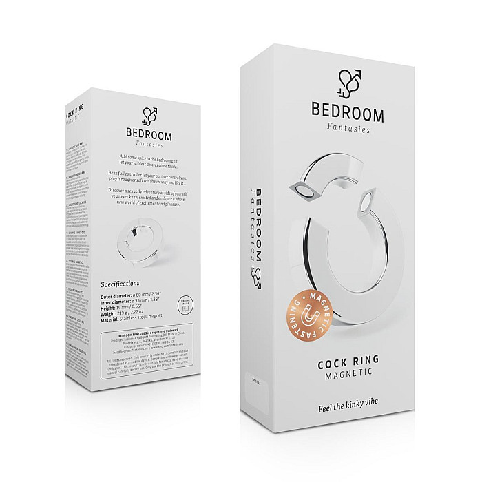 Ерекційне кільце Bedroom Fantasies:Magnetic Cockring - Silver