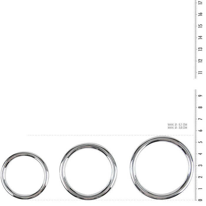 Набір ерекційних кілець Sinner Gear Unbendable – Cock/Ball Ring & Glans Ring Set