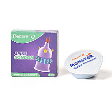 Насадка на член Recare Spike Condom Purple (презерватив с усиками и рядами шипов)