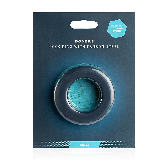 Эрекционное кольцо Boners Cock Ring With Steel Core, стальные вставки, внутренний диаметр 3,7 см