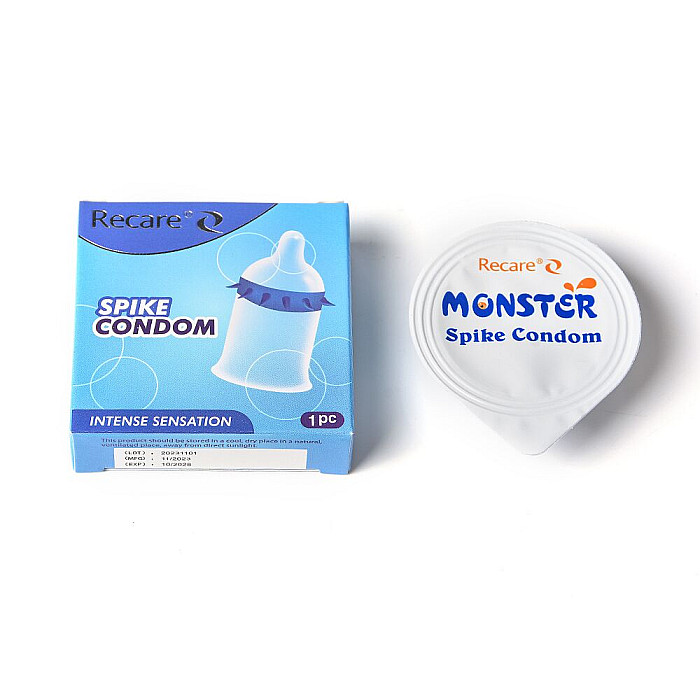 Насадка на член Recare Spike Condom Blue (презерватив с шипами)