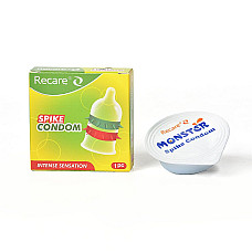 Насадка на член Recare Spike Condom Green (презерватив с рядами шипов)