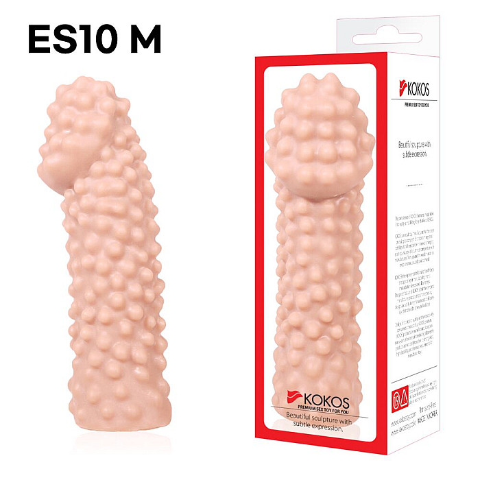 Насадка на член Kokos Extreme Sleeve ES.10 размер M, утолщающая, стимулирующий рельеф