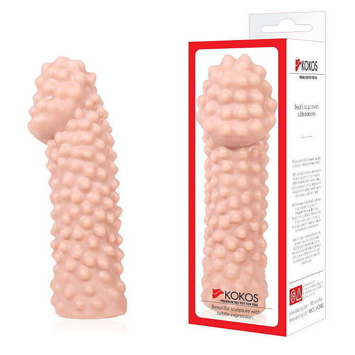 Насадка на член Kokos Extreme Sleeve ES.10 размер M, утолщающая, стимулирующий рельеф