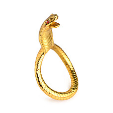 Эрекционное кольцо с головой кобры Master Series: Cobra King Golden Cock Ring