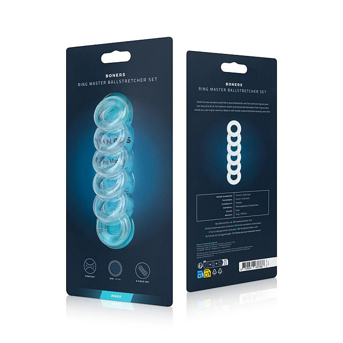 Набор колец для яичек Boners Ring Master Ballstretcher Set