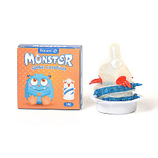 Насадка на член Recare Blue Monster Spike Condom (презерватив с усиками и спиралью шипов)