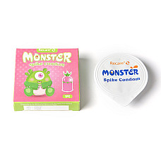 Насадка на член Recare Green Monster Spike Condom (презерватив с рядом шариков и усиками на кончике)