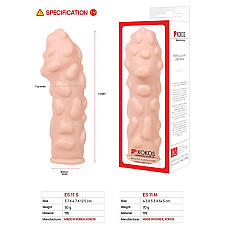 Насадка на член Kokos Extreme Sleeve ES.11 размер S, утолщающая, стимулирующий рельеф