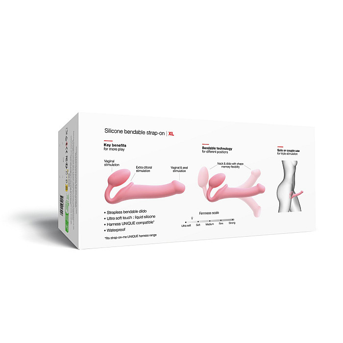 Безремінний страпон Strap-On-Me Rose XL, повністю регульований, діаметр 4,5 см