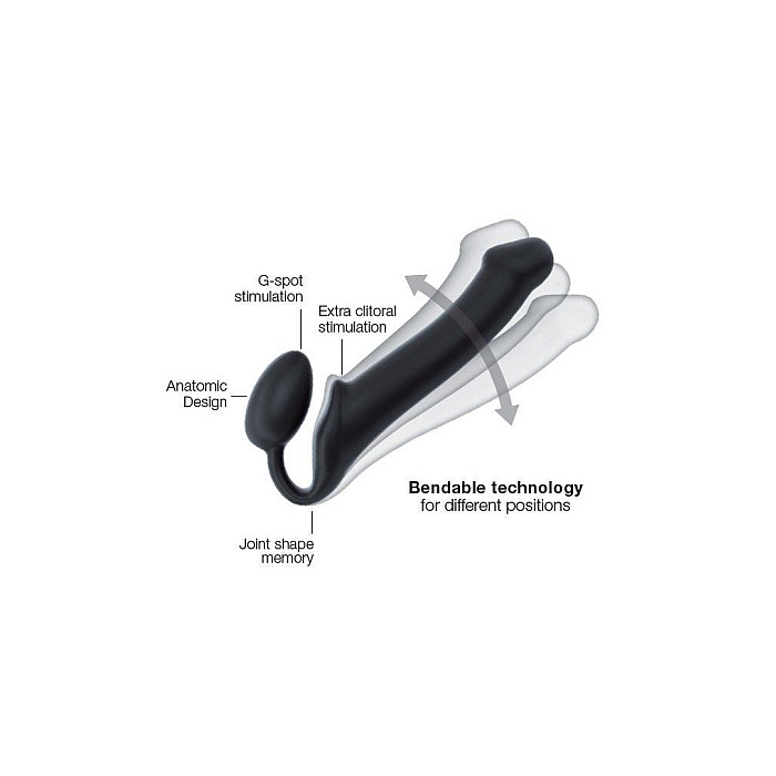 Безремінний страпон Strap-On-Me Flesh XL, повністю регульований, діаметр 4,5 см