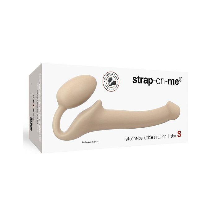 Безремінний страпон Strap-On-Me Flesh S, повністю регульований, діаметр 2,7см