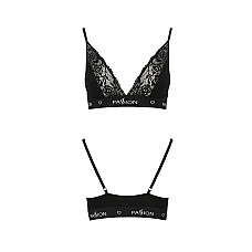 Эластичный топ с кружевом Passion PS001 TOP XL, black