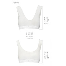 Спортивный топ из эластичного хлопка Passion PS005 TOP M, white