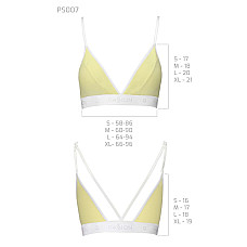 Спортивный топ с двойными бретелями Passion PS007 TOP XL, yellow