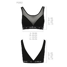 Топ с прозрачной вставкой Passion PS002 TOP L, black