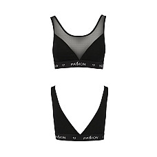 Топ с прозрачной вставкой Passion PS002 TOP L, black