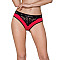 Трусики з широкою гумкою і мереживом Passion PS001 PANTIES S, red-black