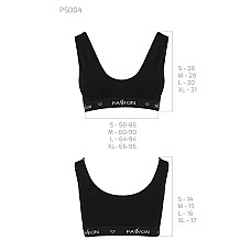 Спортивный топ с широкой резинкой Passion PS004 TOP L, black