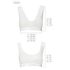 Спортивный топ из эластичного хлопка Passion PS005 TOP S, white