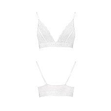 Эластичный топ с кружевом Passion PS001 TOP XL, white