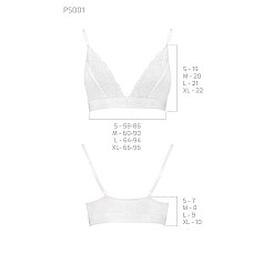 Эластичный топ с кружевом Passion PS001 TOP XL, white