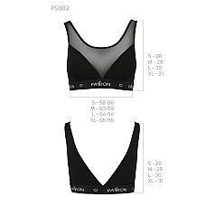 Топ с прозрачной вставкой Passion PS002 TOP M, black